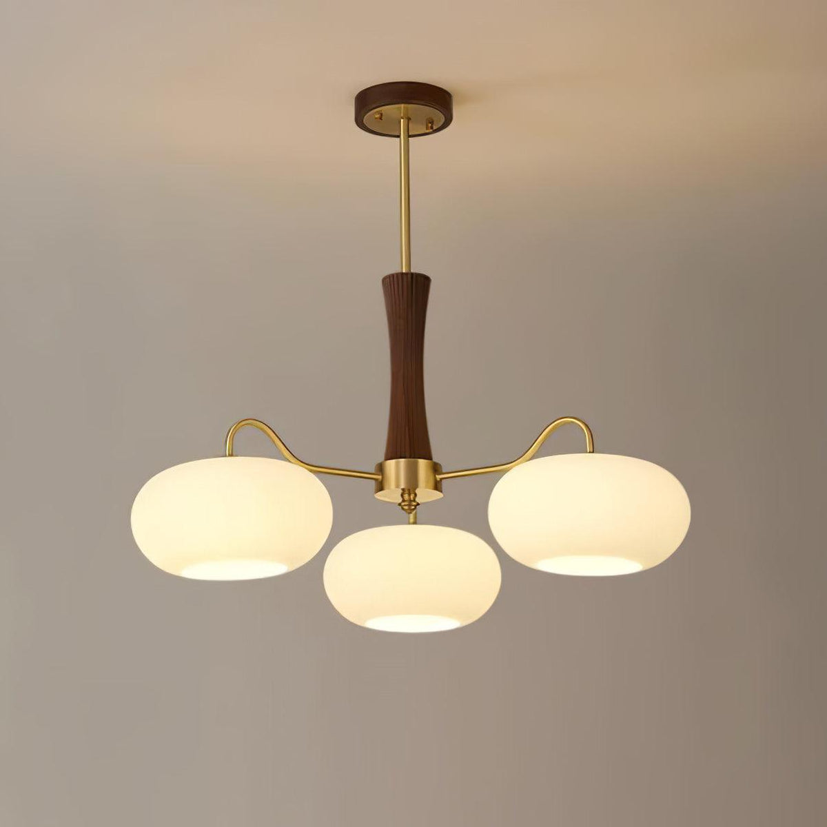 Valentina Chandelier - 3 Lamps H24.6 Dark Wood