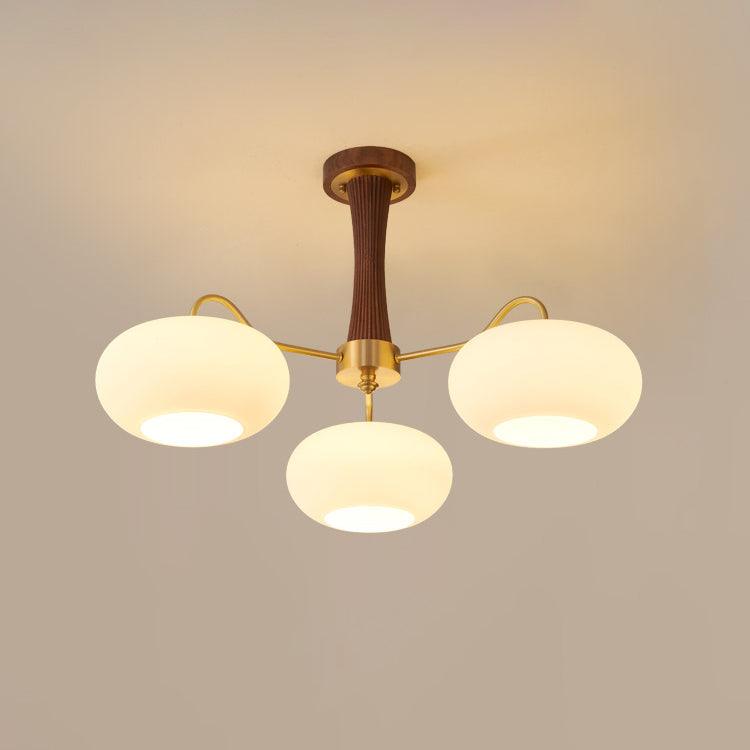 Lustra Chandelier - 3 Lamps Dark Wood