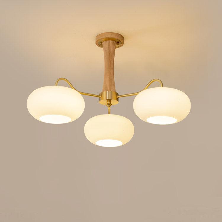 Valentina Chandelier - 3 Lamps H16.7 Natural Wood