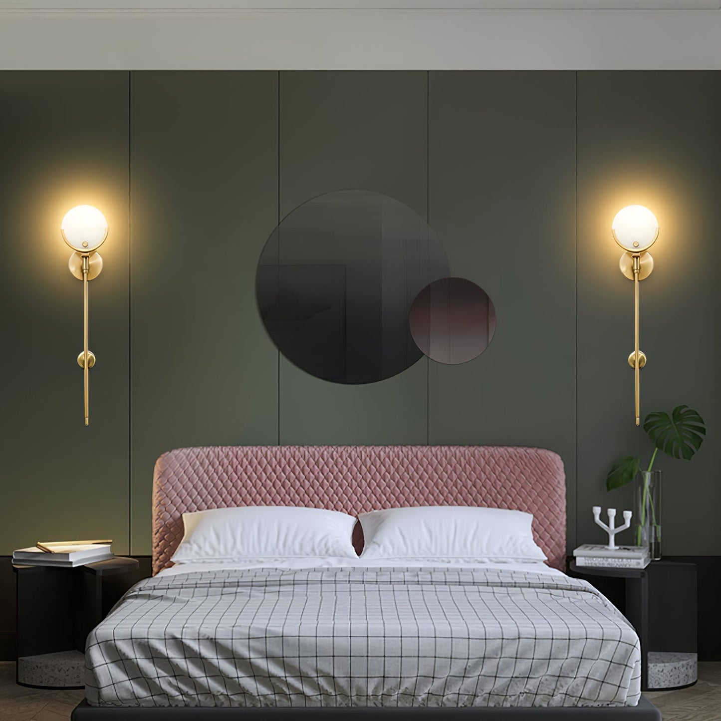 Bravi Collection | Indoor Wall Sconce Lighting with Alabaster Shade | Elegant Brass Design for Cozy Living Spaces 8