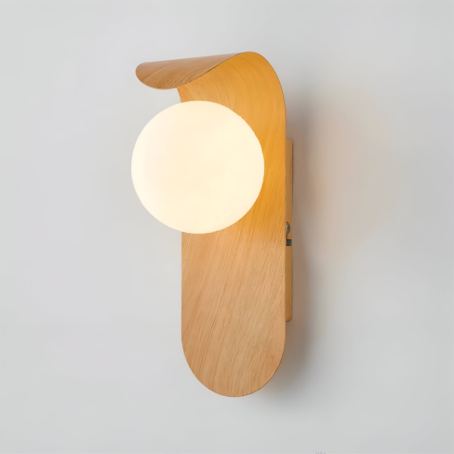 Carlyle | Wall Sconce Lighting with Frosted Globe & Wood Finish | Nordic Design for Warm Ambiance 5