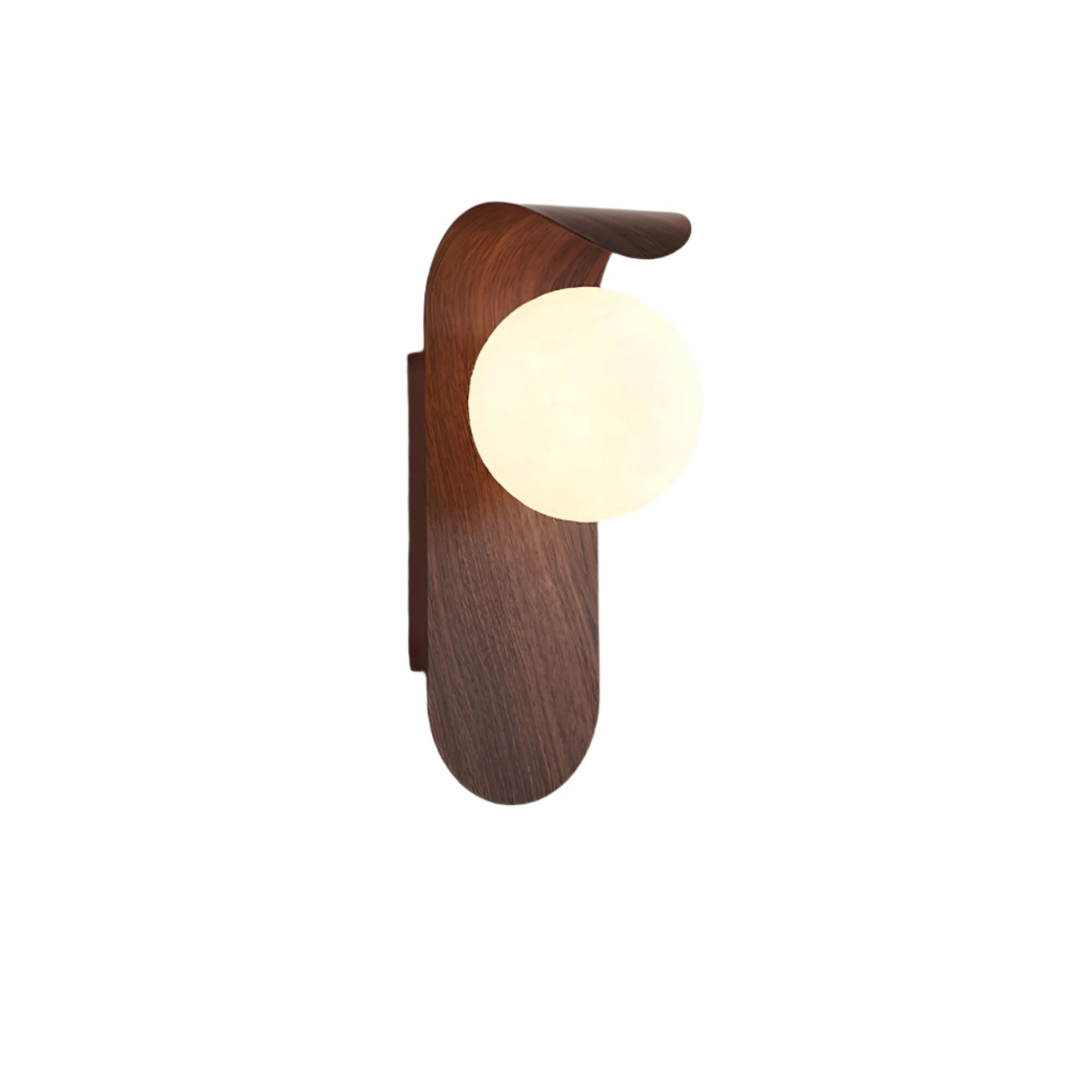 Carlyle | Wall Sconce Lighting with Frosted Globe & Wood Finish | Nordic Design for Warm Ambiance 7