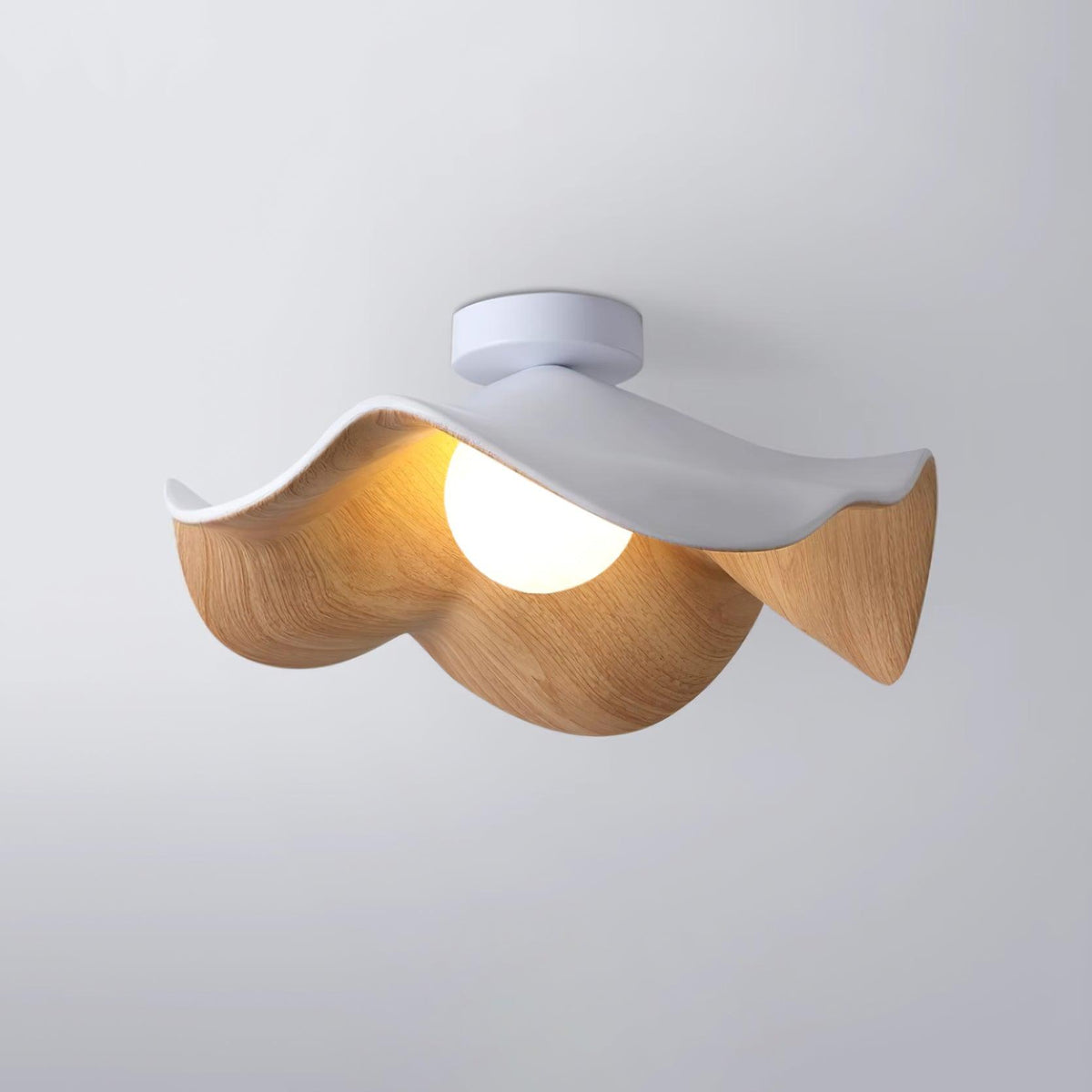 Muto Ceiling Light - Dia40 White Wood
