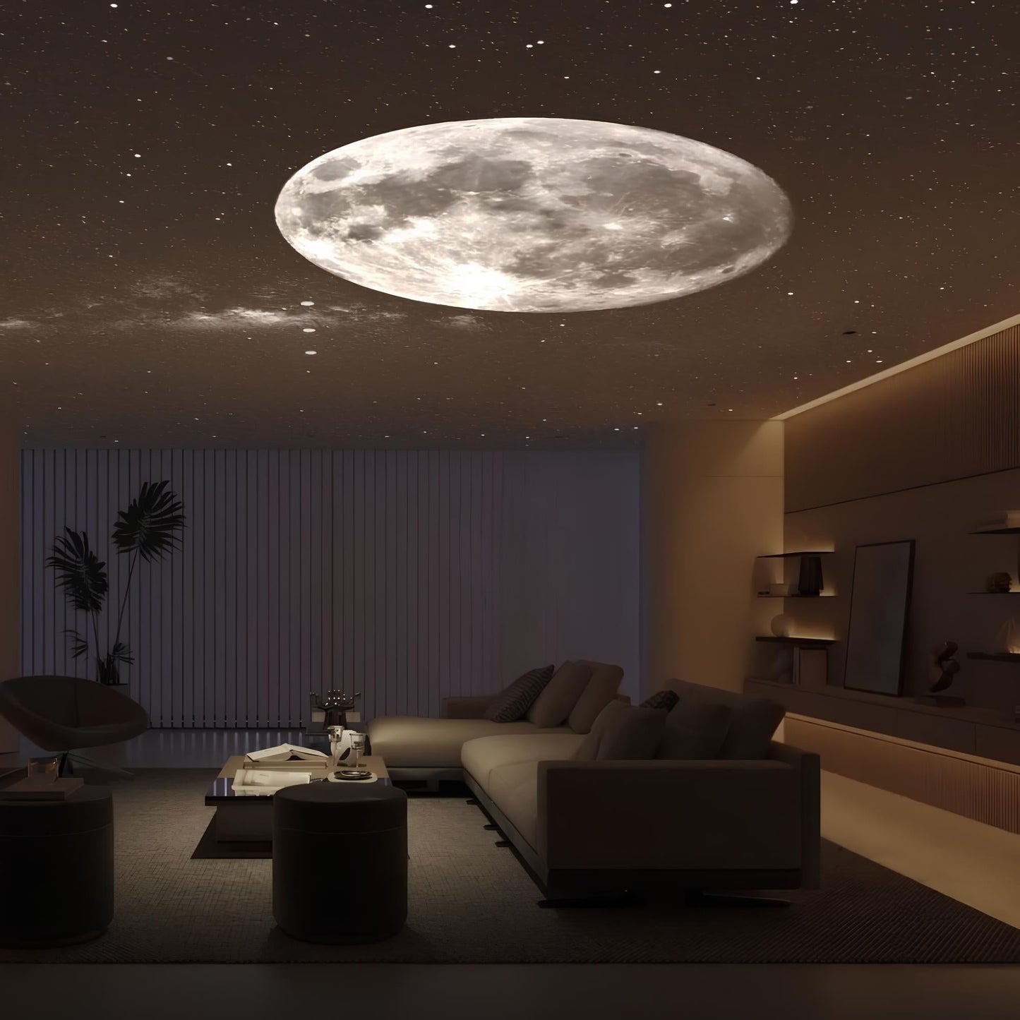 Celestial Glow | Moon Projection Lamp with Timer Feature | Transform Any Room into a Starry Sanctuary 0