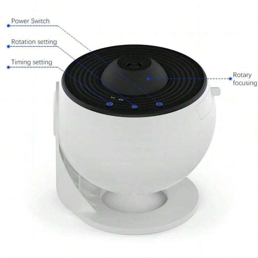 Celestial Glow | Moon Projection Lamp with Timer Feature | Transform Any Room into a Starry Sanctuary 6