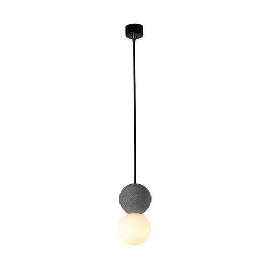 Cement Bowl Pendant Lamp with Opal Glass Shade | Stylish Pendant Lighting for Elegant Home Decor 0