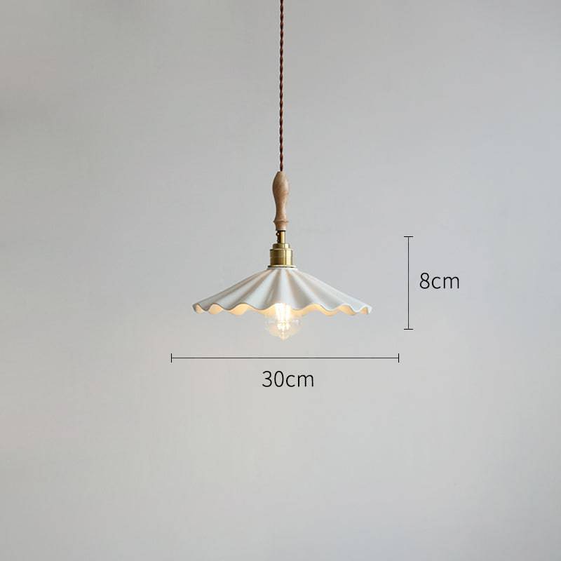 Ceramic Kitchen Island Pendant Light with Fluted Shade & Twisted Cord | Elegant Lighting Fixture for Sophisticated Ambiance 1