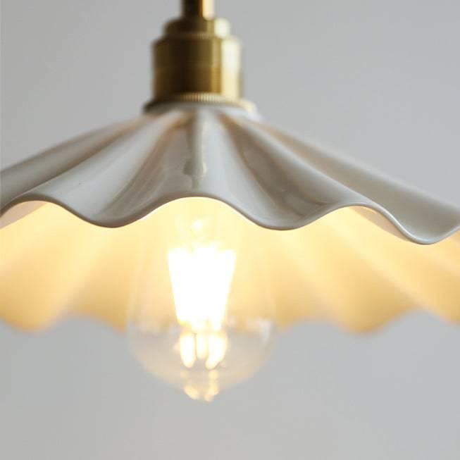 Ceramic Kitchen Island Pendant Light with Fluted Shade & Twisted Cord | Elegant Lighting Fixture for Sophisticated Ambiance 6