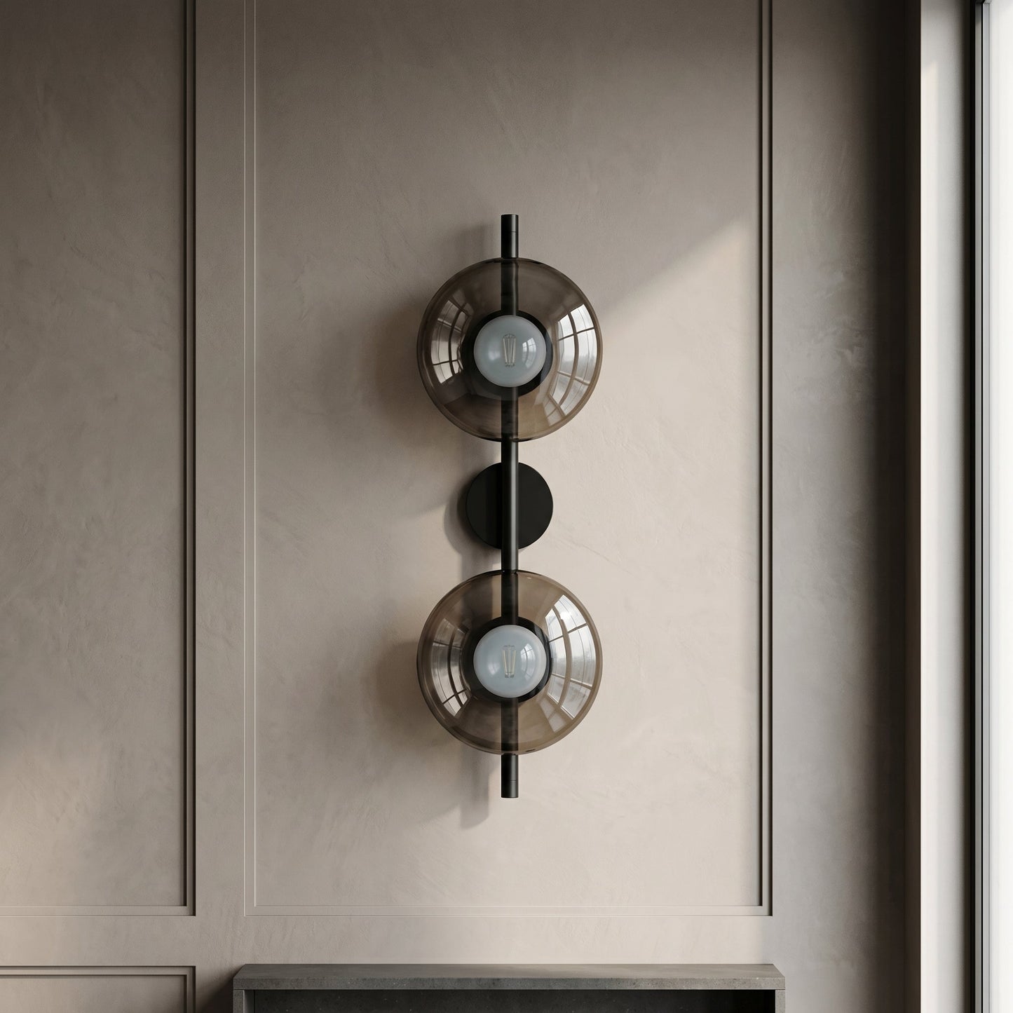Ceto Collection | Wall Light with Ripple-Textured Glass | Minimalist Sconce for Soft Illumination 2
