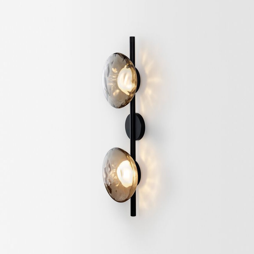 Ceto Collection | Wall Light with Ripple-Textured Glass | Minimalist Sconce for Soft Illumination 6