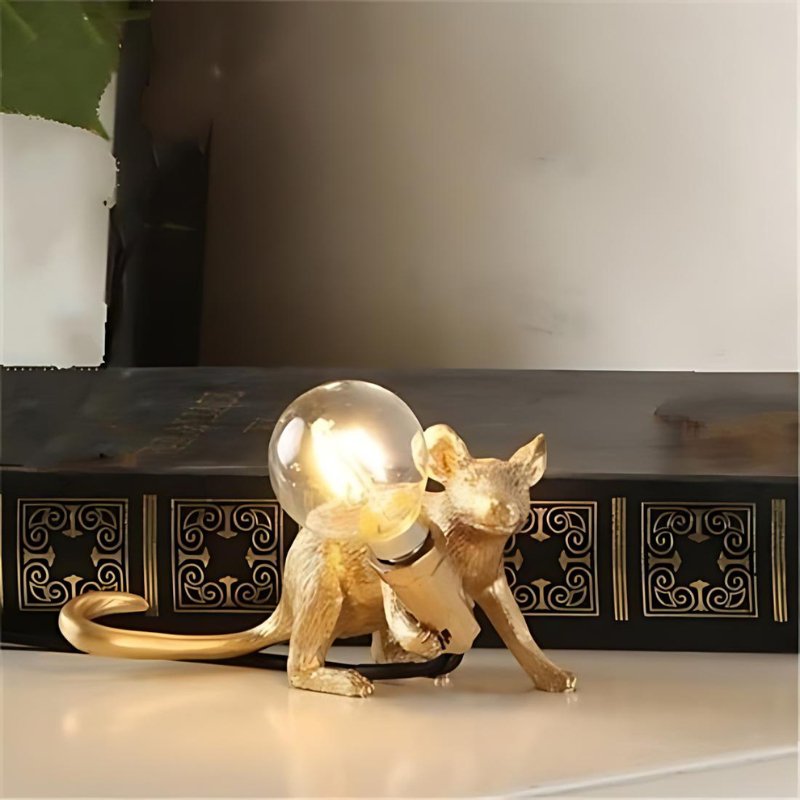 Charming Mouse Table Lamp with LED Light Bulb | Adorable Home Decor for Warm Ambiance 3