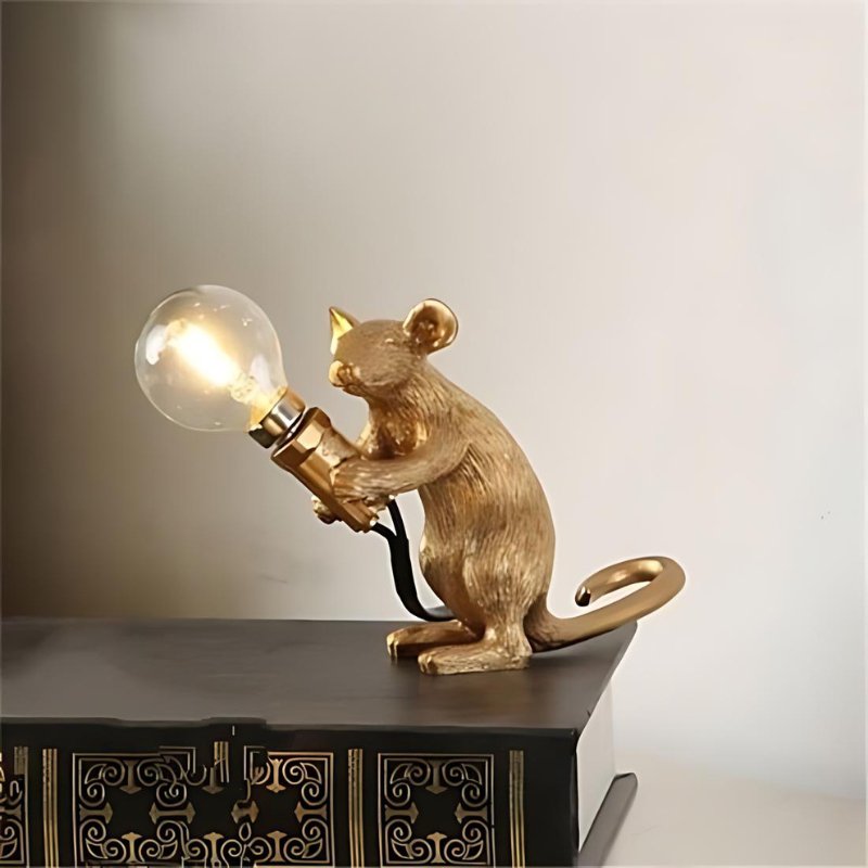 Charming Mouse Table Lamp with LED Light Bulb | Adorable Home Decor for Warm Ambiance 5