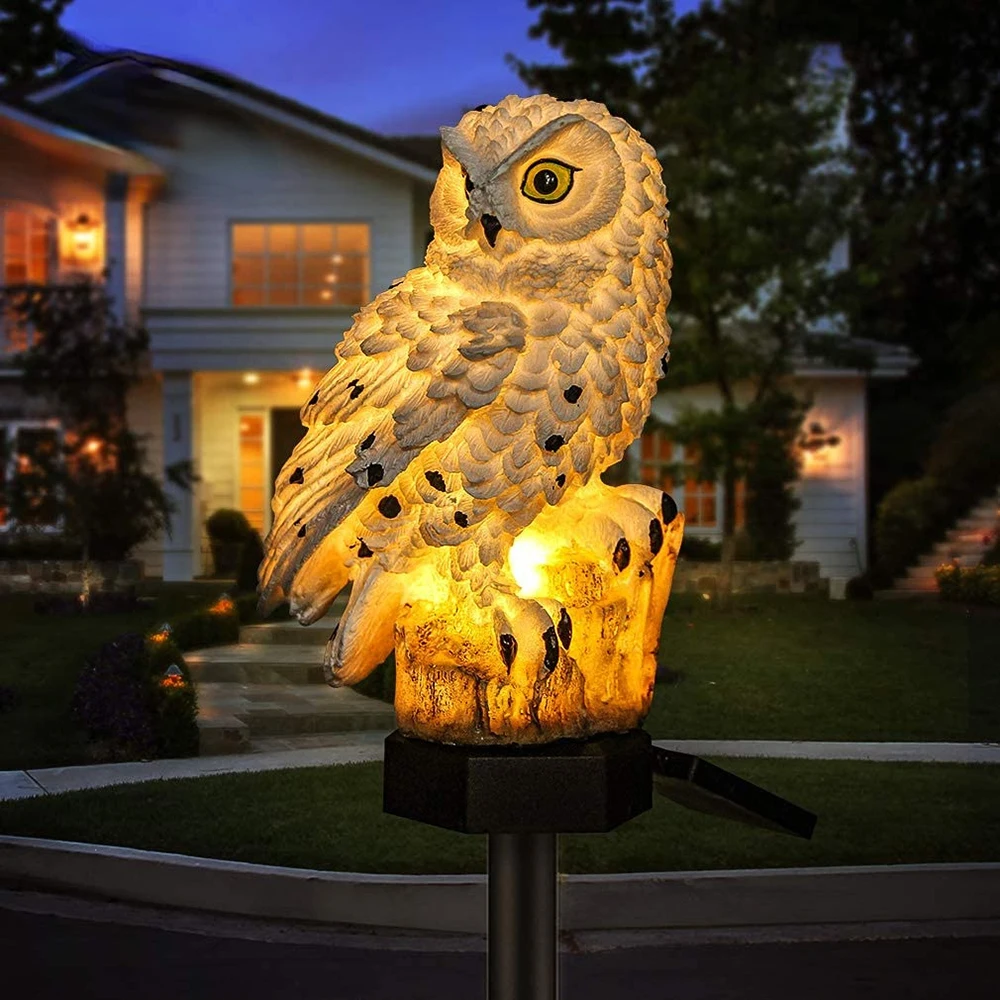 Charming Solar Owl Lamp Set | Eco-Friendly LED Lighting for Outdoor Spaces 1