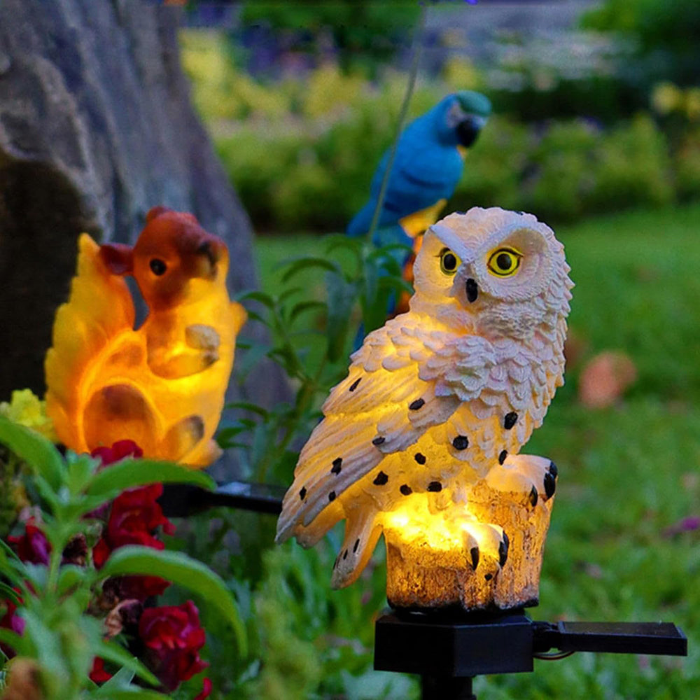 Charming Solar Owl Lamp Set | Eco-Friendly LED Lighting for Outdoor Spaces 3