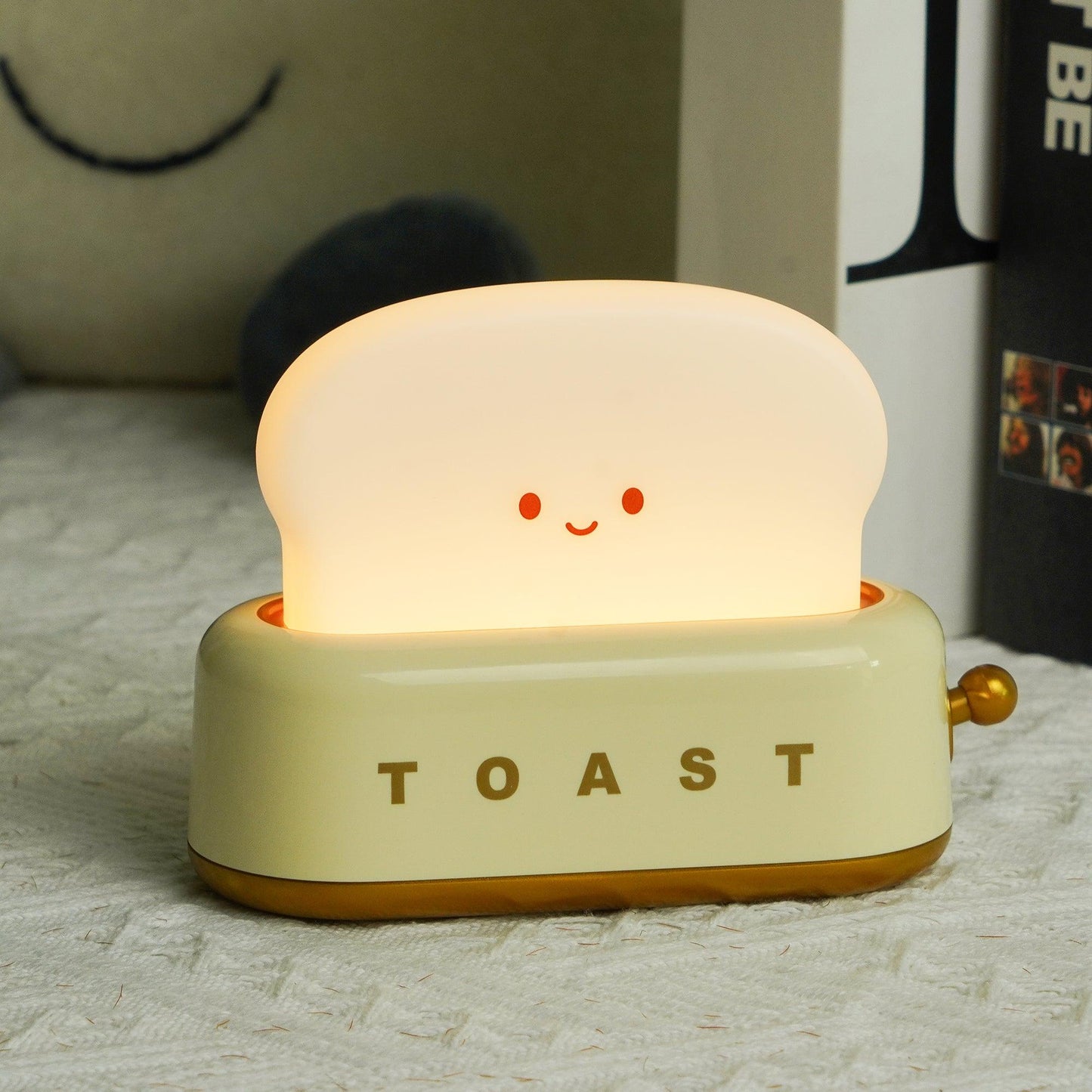 Charming Toaster Design Table Lamp with Adjustable Brightness | Portable Cordless Night Light for Home and Office 10