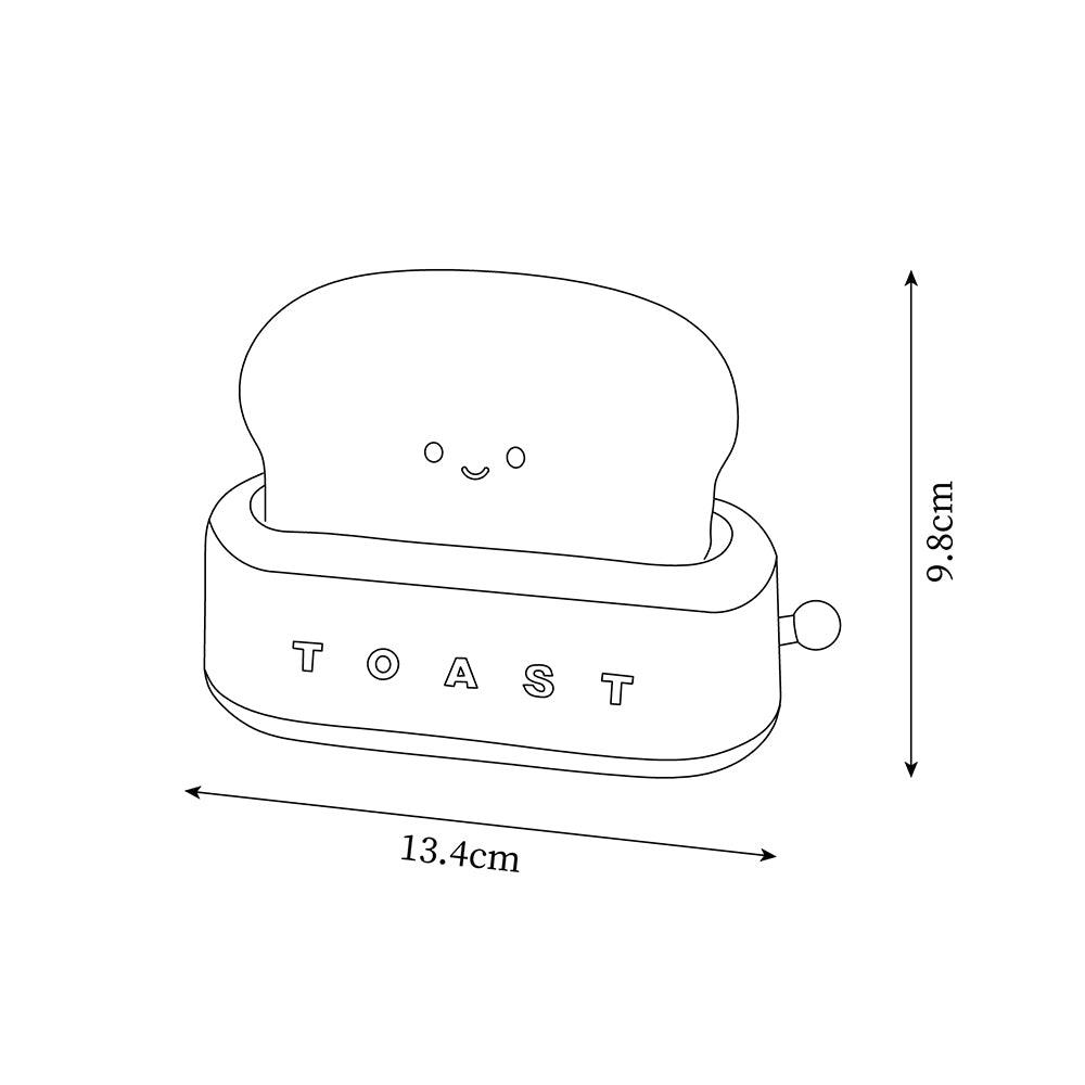 Charming Toaster Design Table Lamp with Adjustable Brightness | Portable Cordless Night Light for Home and Office 9