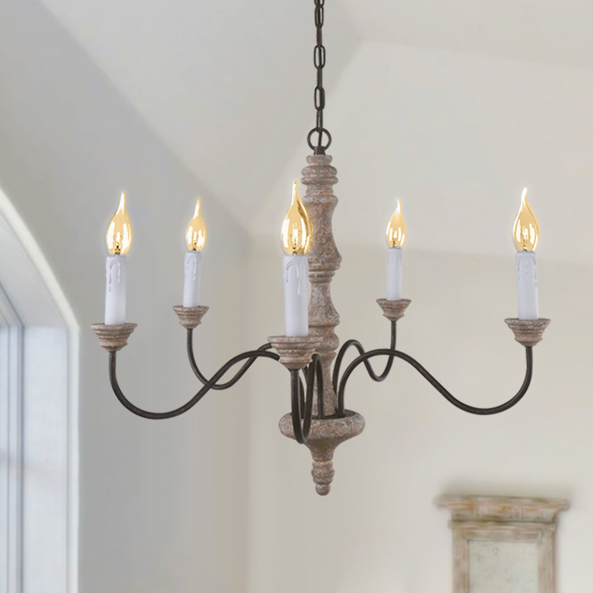 Farmhouse Candle Chandelier | 2 Colours