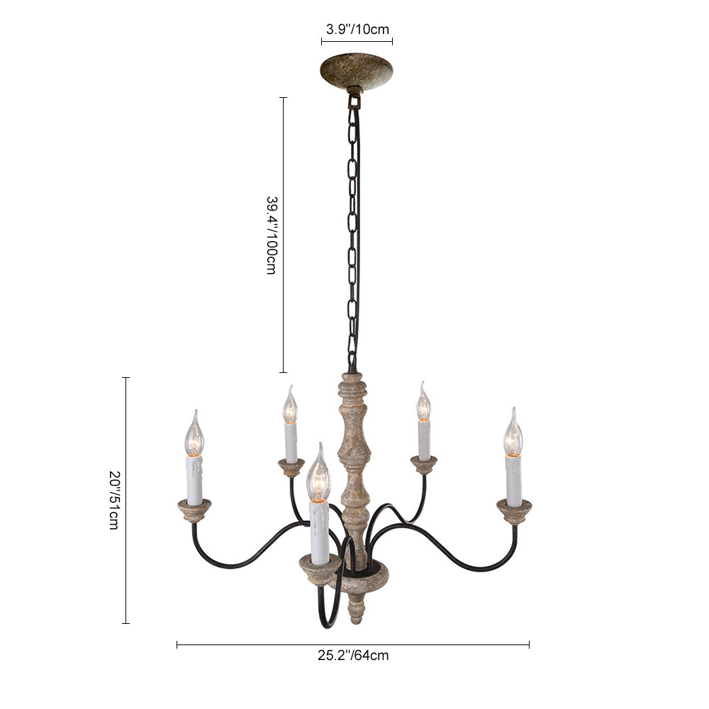 Farmhouse Candle Chandelier | 2 Colours