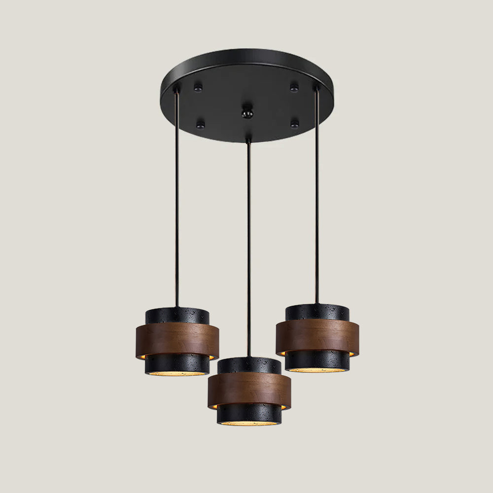 Cole Collection | Kitchen Pendant Lighting with Genuine Travertine & Adjustable Height | Unique Natural Glow for Elegant Interiors 11