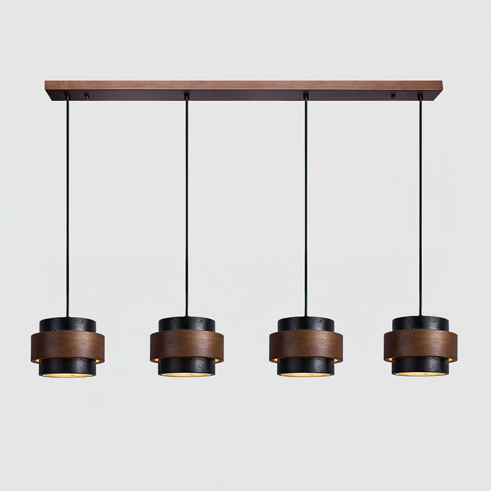 Cole Collection | Kitchen Pendant Lighting with Genuine Travertine & Adjustable Height | Unique Natural Glow for Elegant Interiors 14