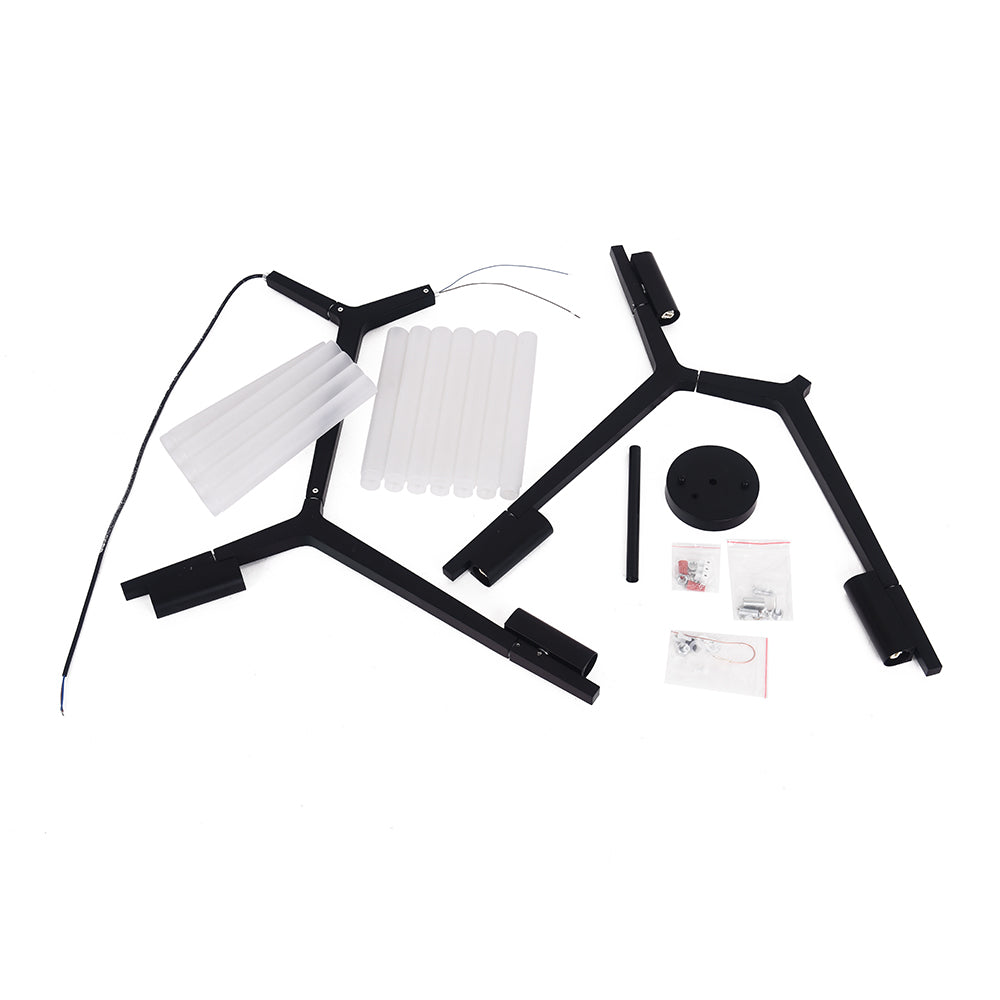 10-Light Asymmetric Branch Chandelier | 2 Colours