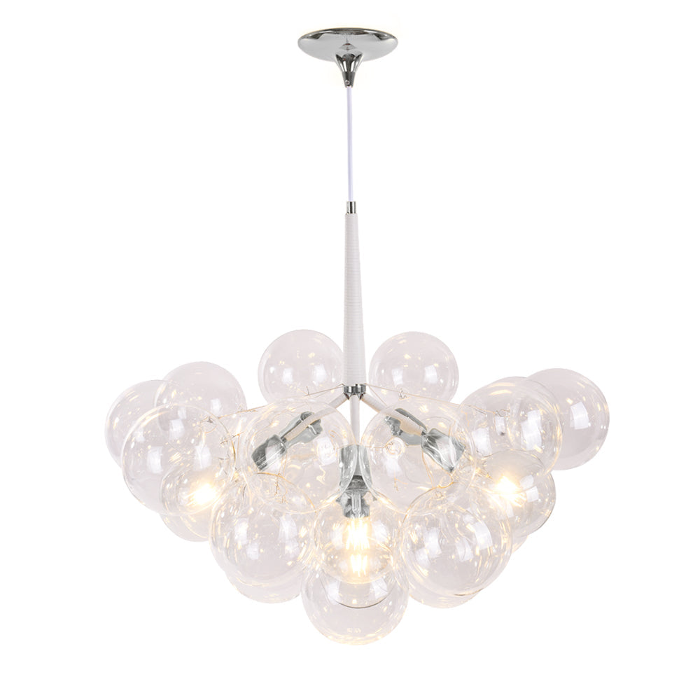 Clear Glass Bubble Chandelier | 4 Finishes