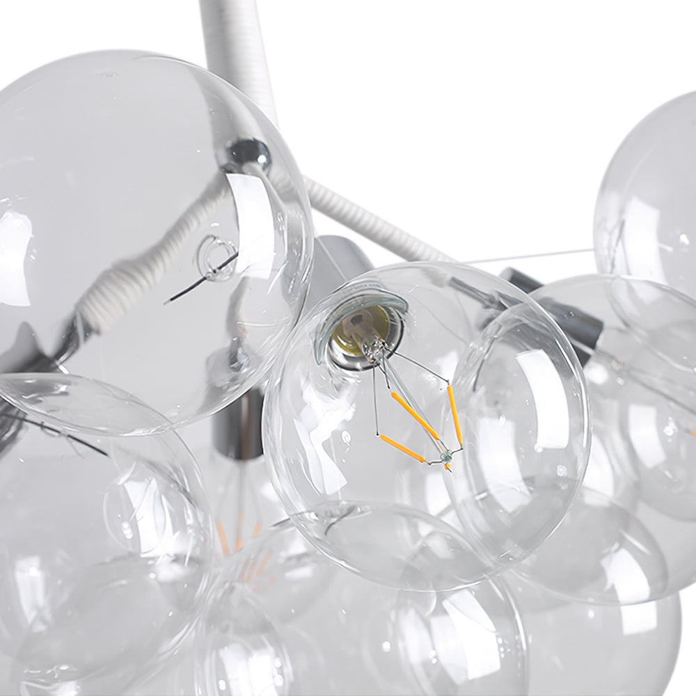 Clear Glass Bubble Chandelier | 4 Finishes