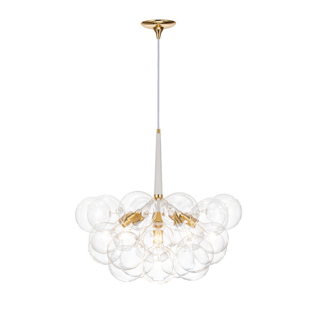Clear Glass Bubble Chandelier | 4 Finishes
