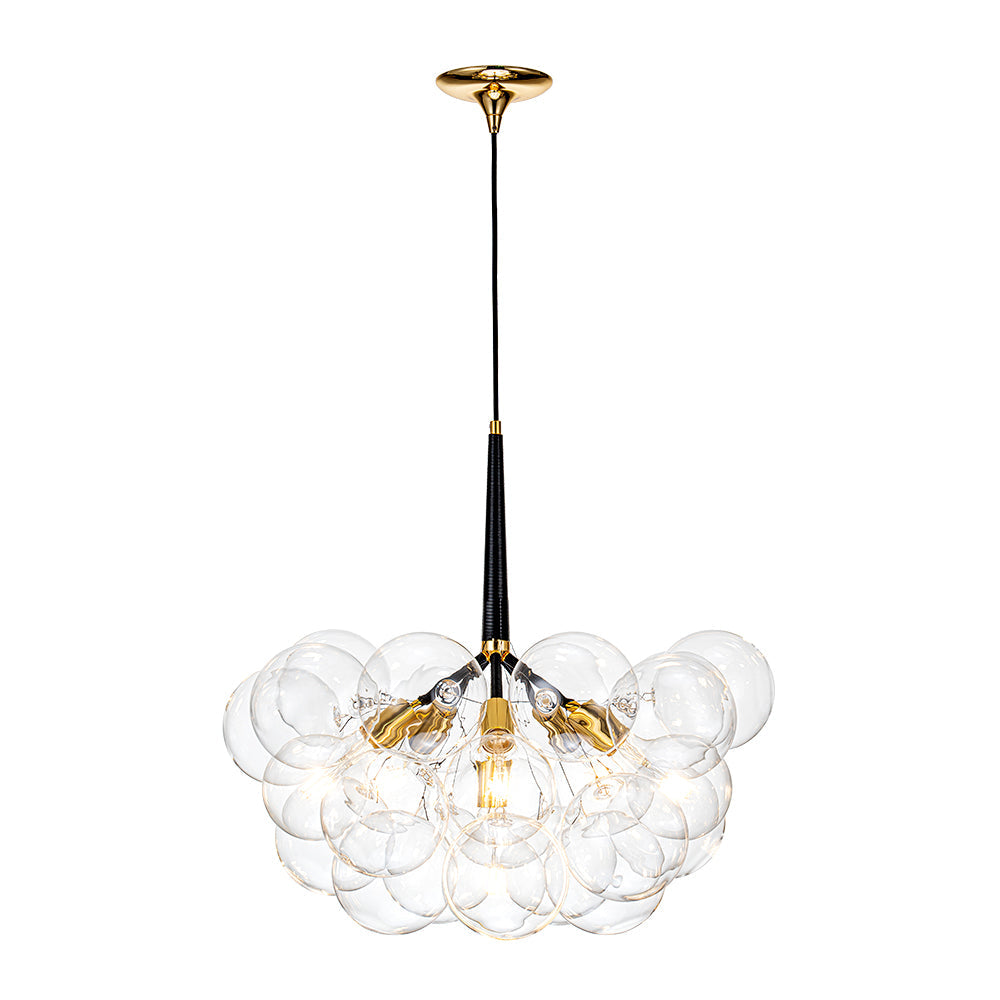 Clear Glass Bubble Chandelier | 4 Finishes