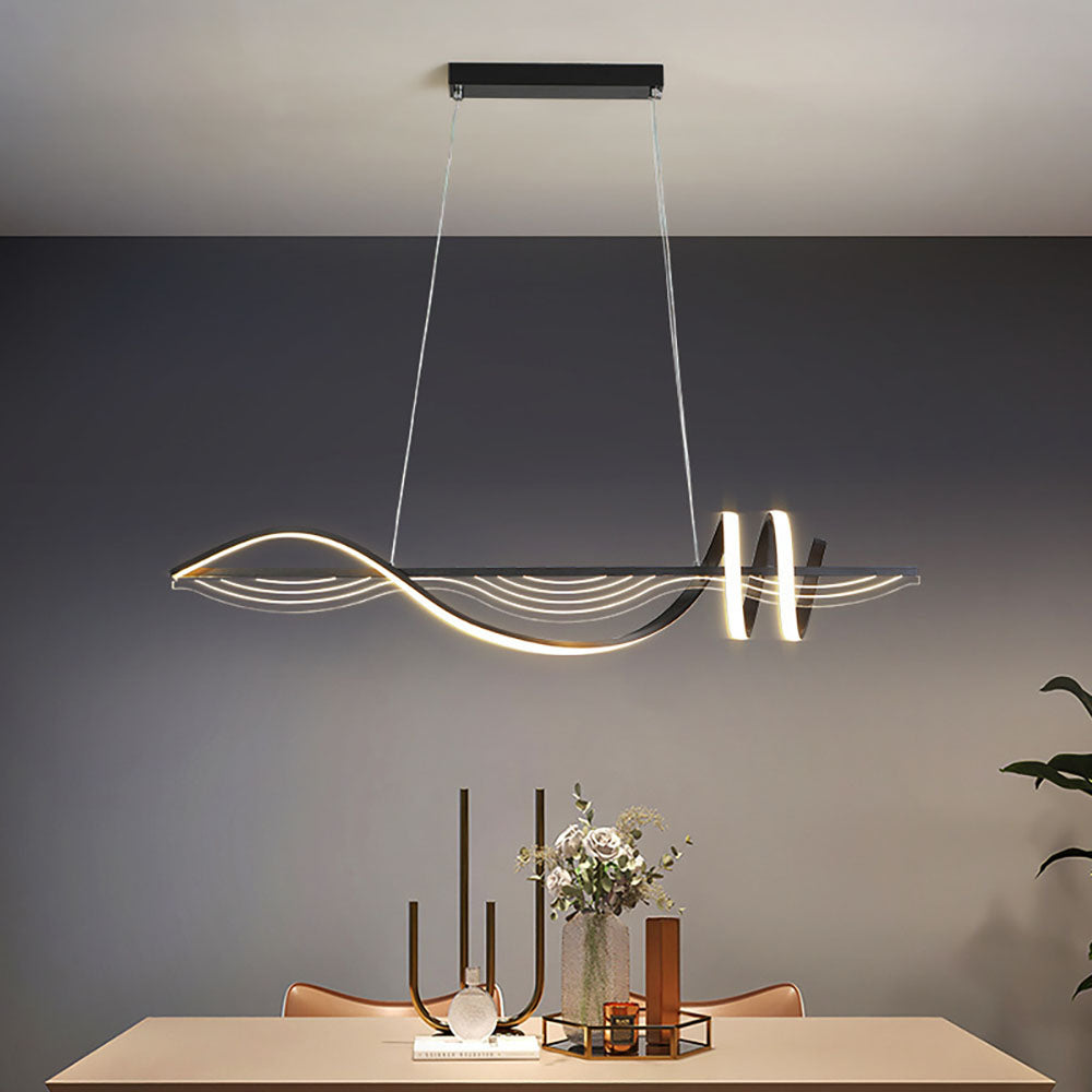 Contemporary Black Pendant Light with Dimmable Feature | Stylish Design for Elegant Interiors 3