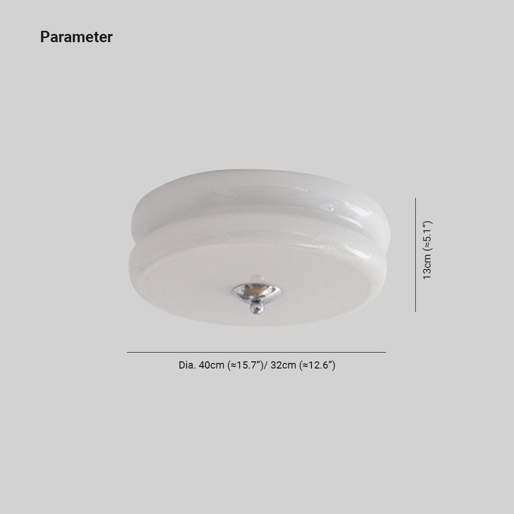 Contemporary Flush Mount Ceiling Light Fixture with Frosted Glass Shade | Modern Design for Soft Ambient Illumination 3
