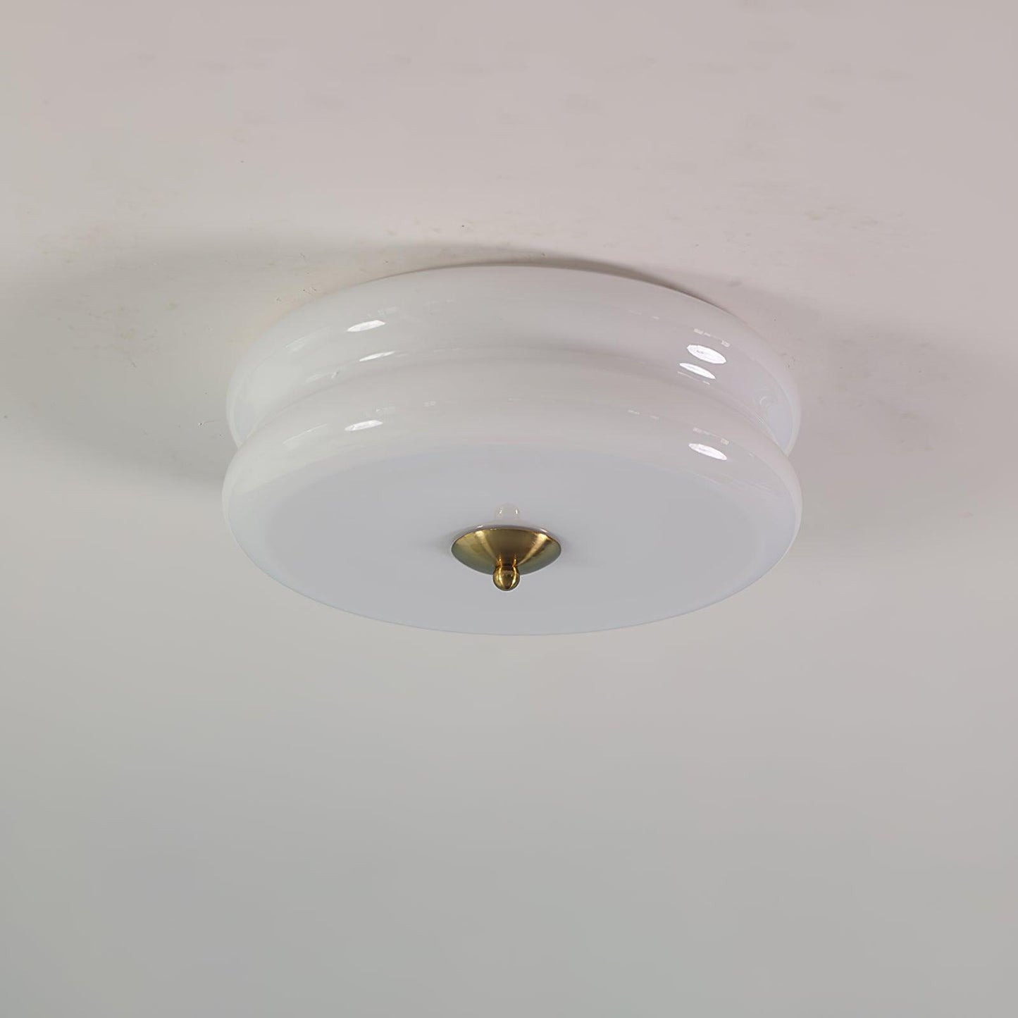 Contemporary Flush Mount Ceiling Light Fixture with Frosted Glass Shade | Modern Design for Soft Ambient Illumination 9