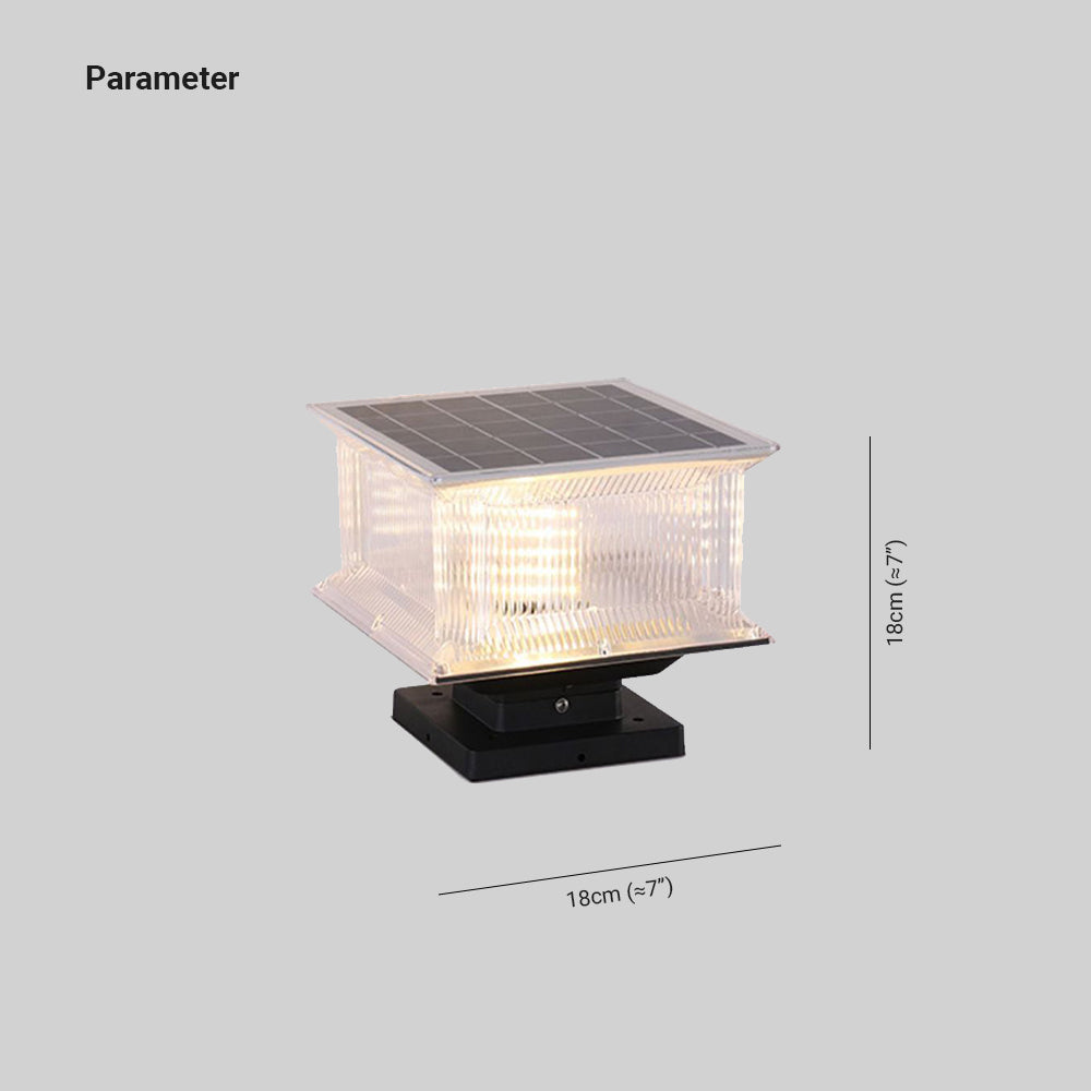 Contemporary Outdoor Lamp | Solar LED Light Fixture with Remote Color Change | Weather-Resistant Design for Versatile Illumination 3