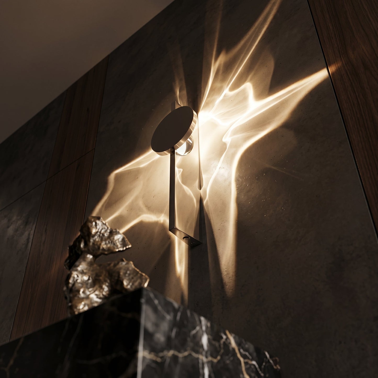 Contemporary Wall Sconce Lighting with 180° Rotatable Head | Fluid Wave Projection for Dynamic Illumination 7