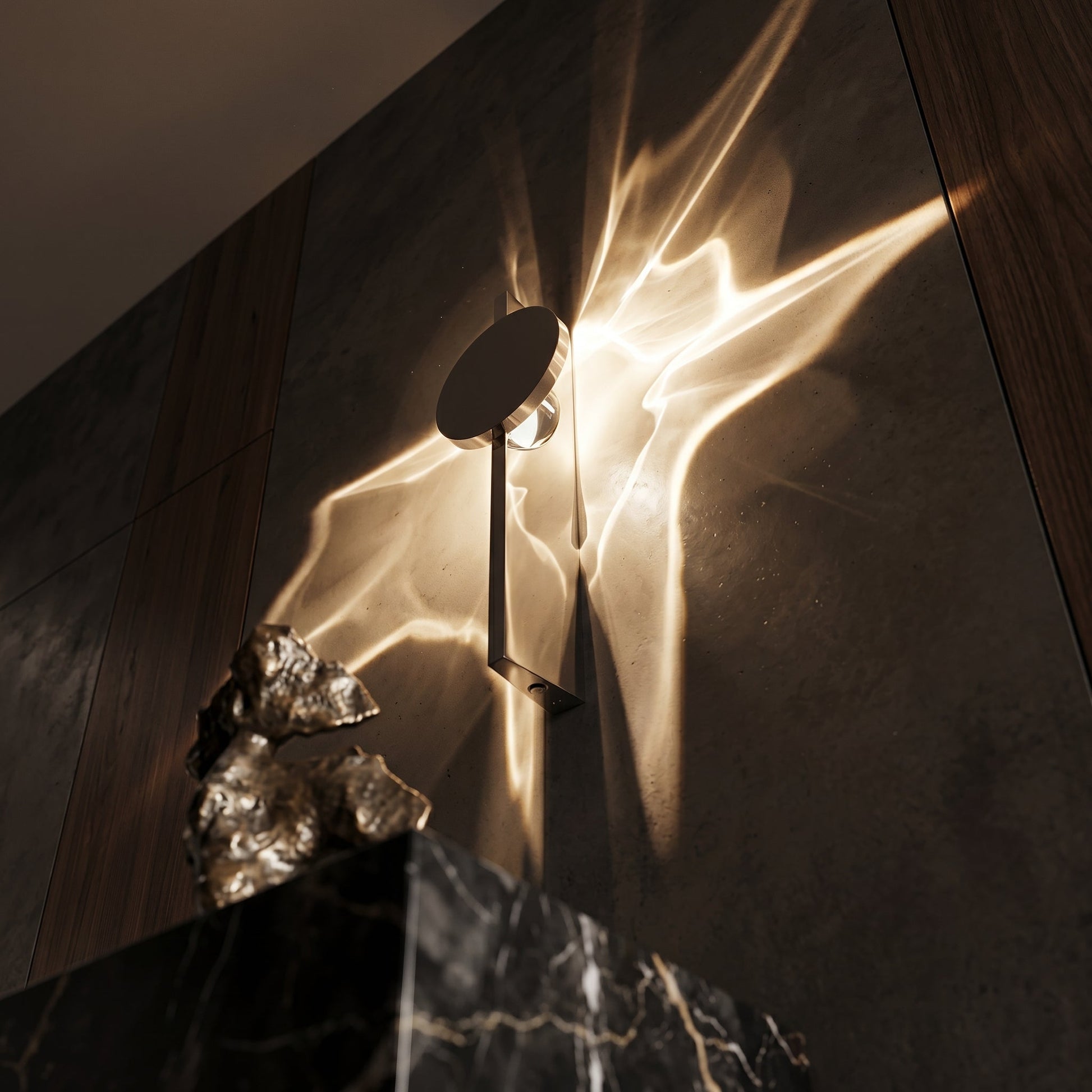 Contemporary Wall Sconce Lighting with 180° Rotatable Head | Fluid Wave Projection for Dynamic Illumination 7
