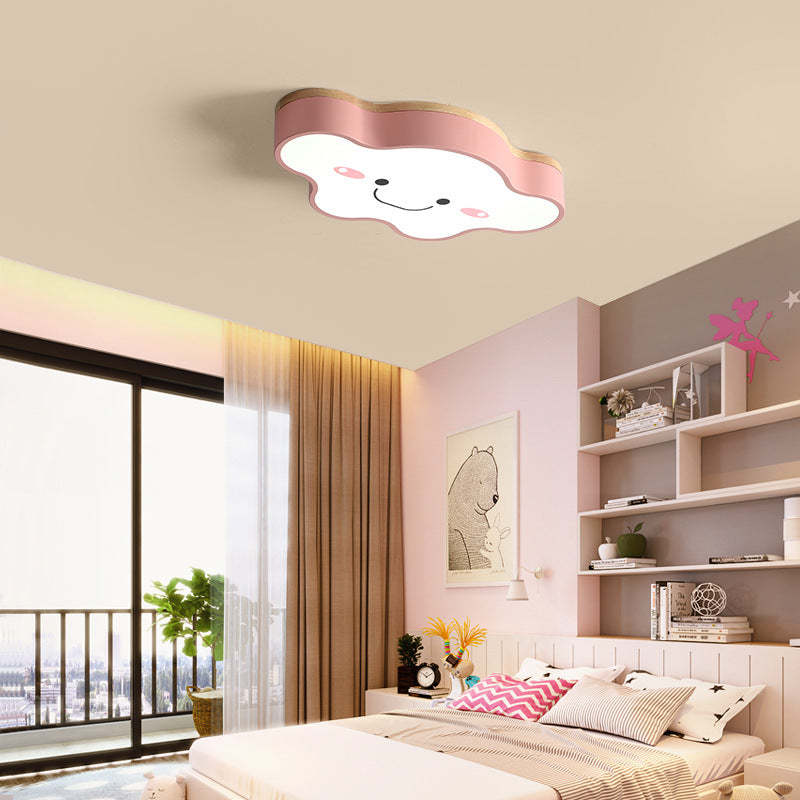 Creative Art | LED Ceiling Light Fixture with Dimmable Remote Control | Modern Wood and Acrylic Design for Soothing Kids Room 2