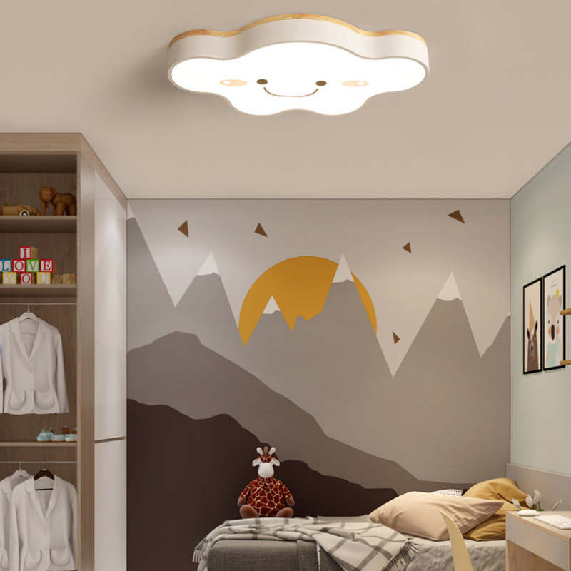 Creative Art | LED Ceiling Light Fixture with Dimmable Remote Control | Modern Wood and Acrylic Design for Soothing Kids Room 4