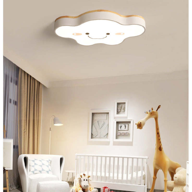 Creative Art | LED Ceiling Light Fixture with Dimmable Remote Control | Modern Wood and Acrylic Design for Soothing Kids Room 7