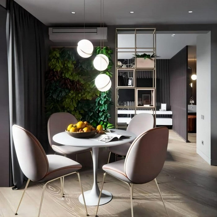 Crescent Pendant Lamp | Elegant Acrylic Chandelier with Brushed Brass Finish | Perfect for Living Rooms and Bedrooms 7