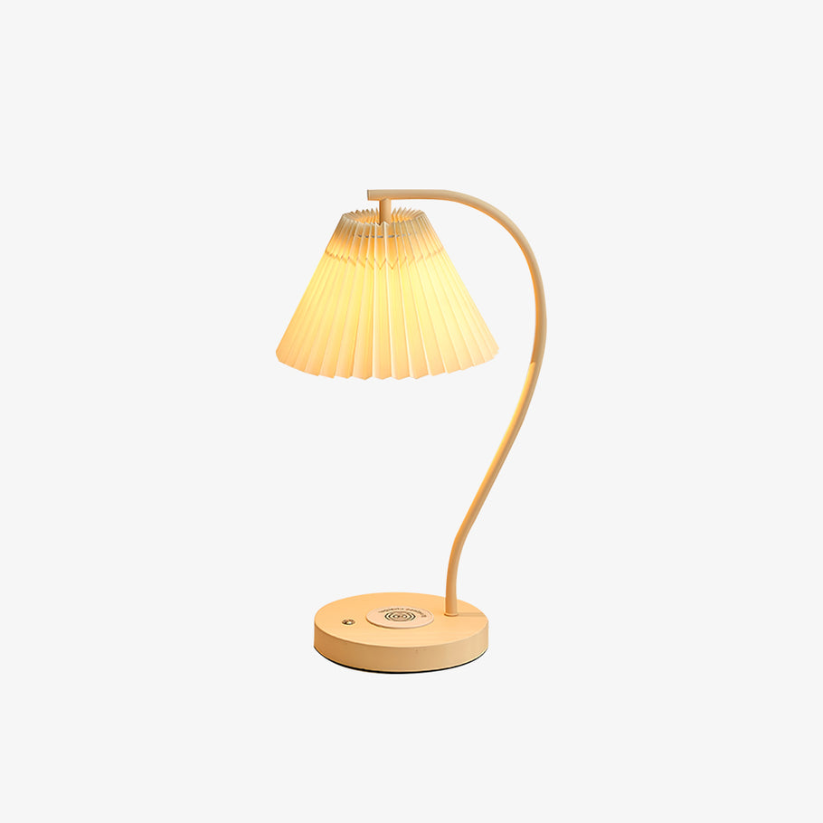 Sano Nordic Curved Ceramic Fabric Table Lamp