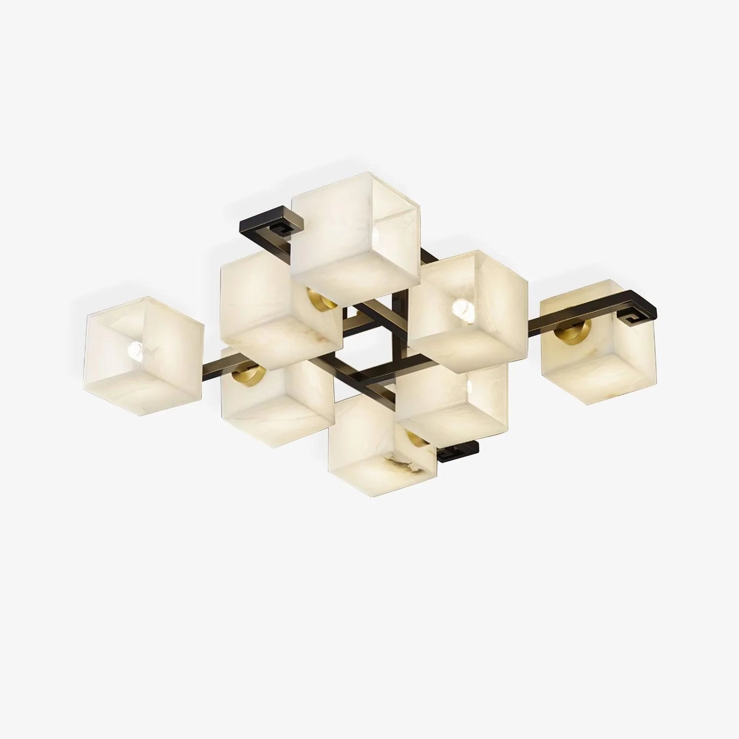 Jade Alabaster Cube Ceiling Light