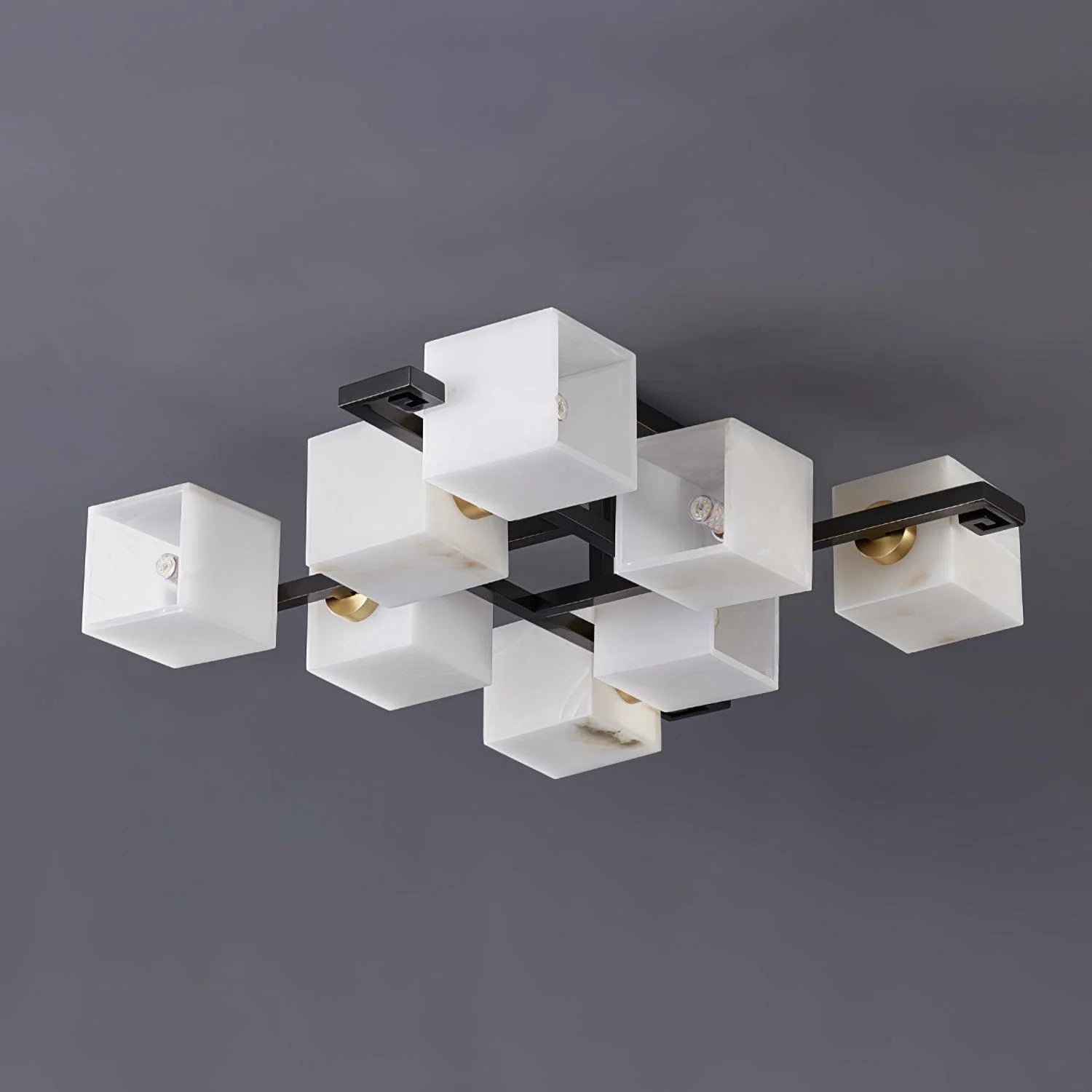 Jade Alabaster Cube Ceiling Light
