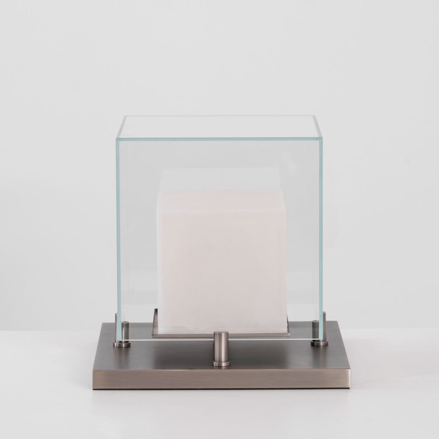 Cubo Alabaster | Table Lamp with Integrated LED & Warm Light | Stylish Bedside Table Lamp for Cozy Indoor Ambiance 6