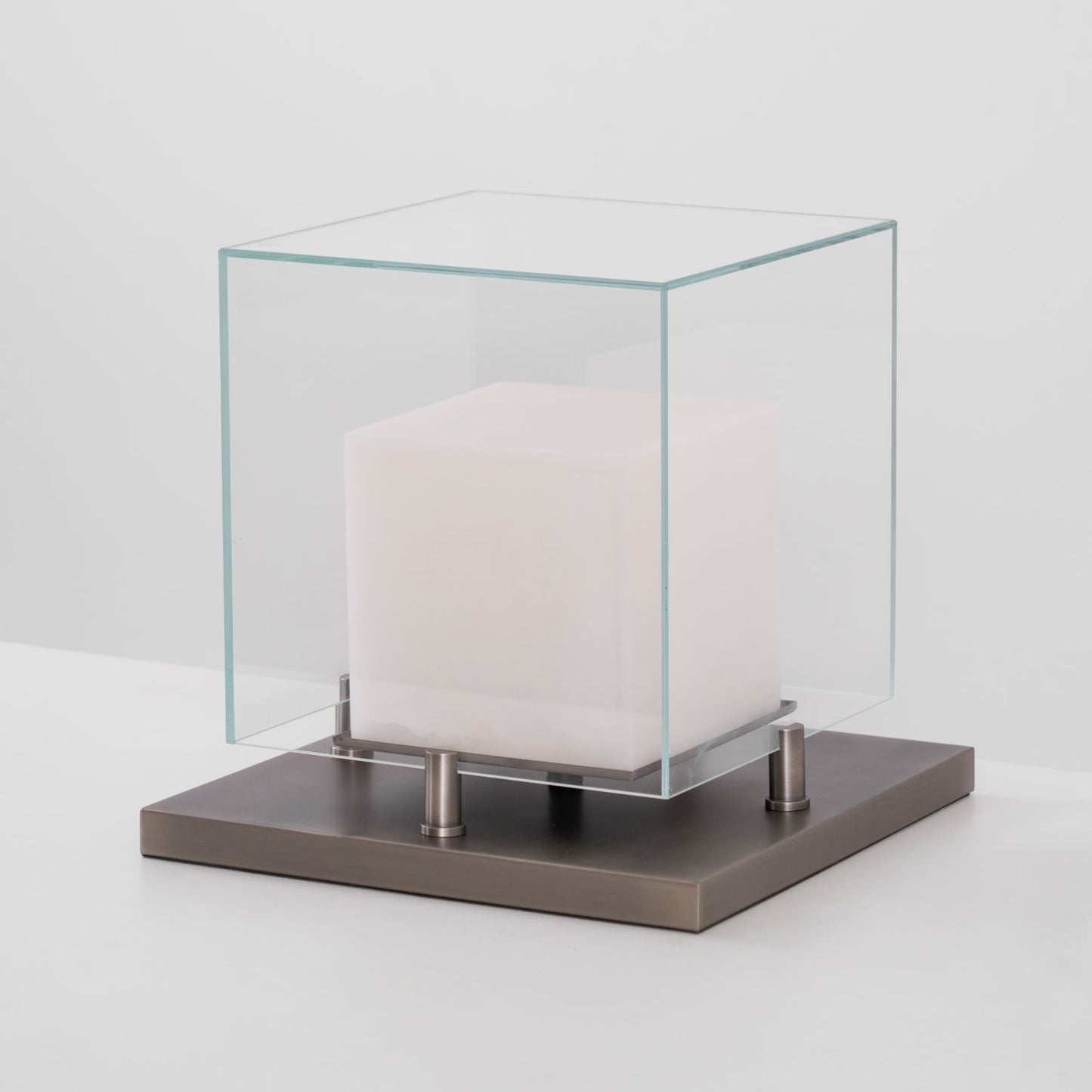 Cubo Alabaster | Table Lamp with Integrated LED & Warm Light | Stylish Bedside Table Lamp for Cozy Indoor Ambiance 7