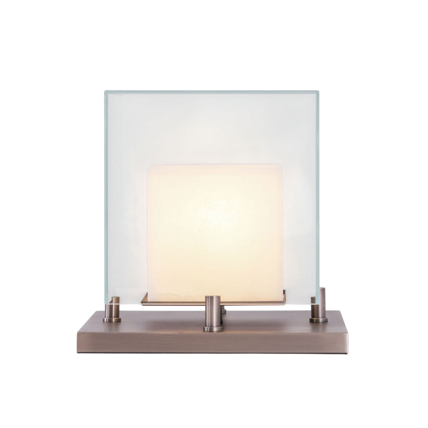 Cubo Alabaster | Table Lamp with Integrated LED & Warm Light | Stylish Bedside Table Lamp for Cozy Indoor Ambiance 8