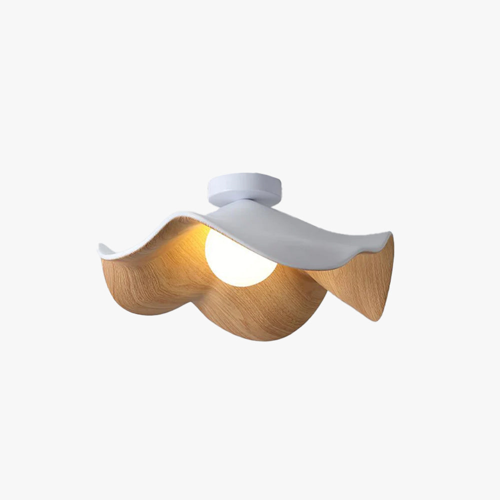 Muto Ceiling Light Wood Metal Contrast