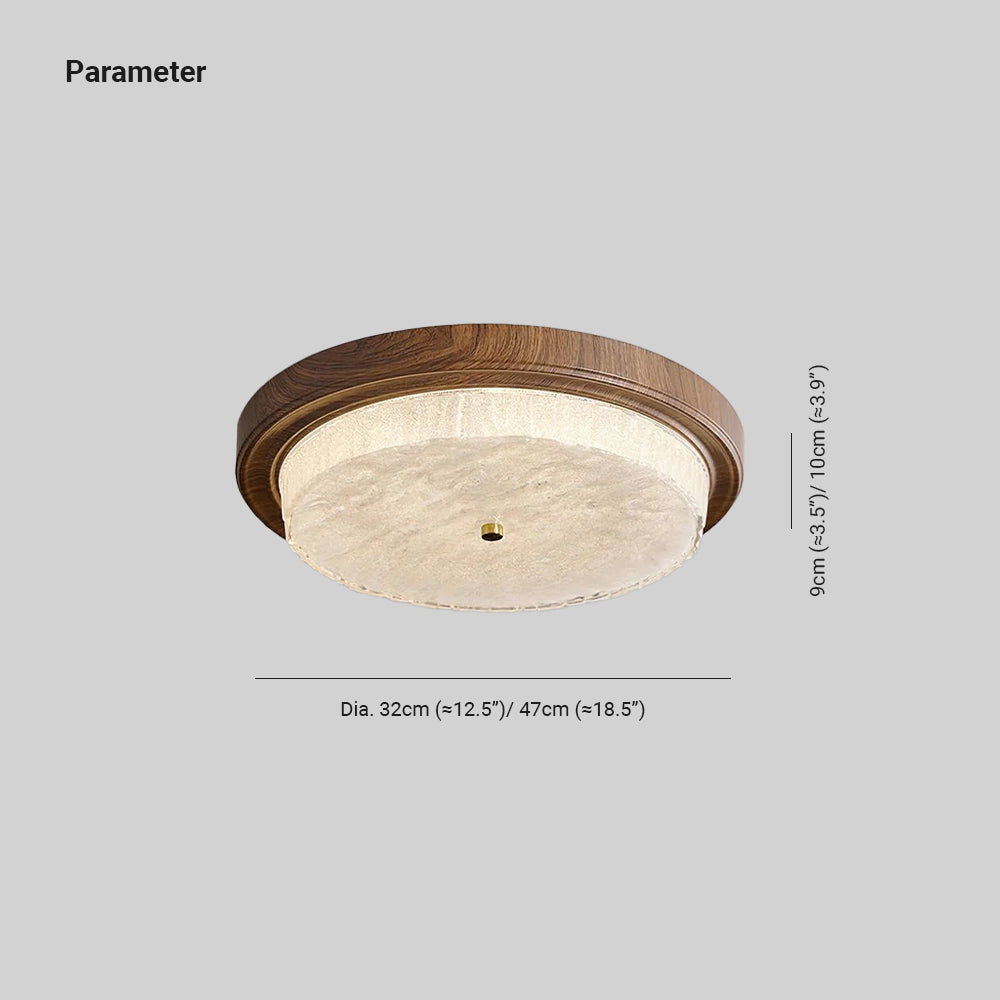 Ozawa Rippling Water Wood Ceiling Light detail