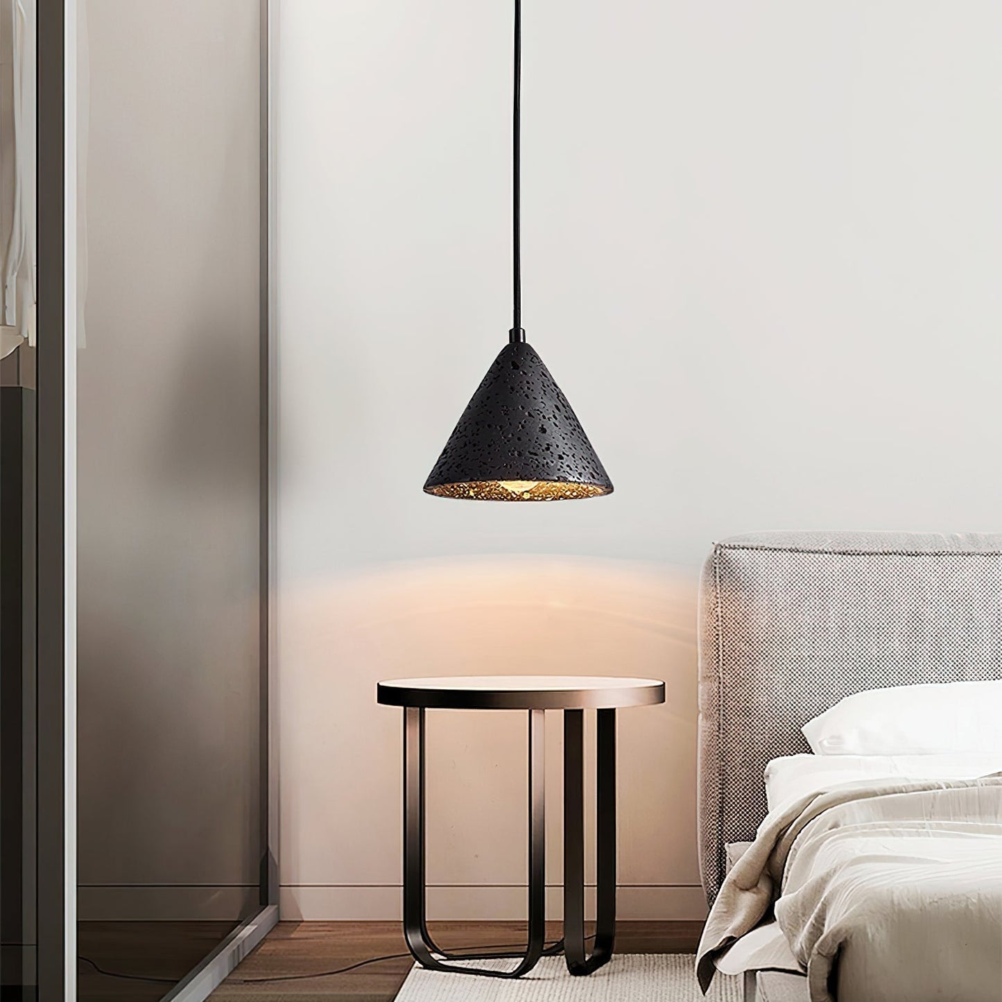 Dome Pendant Light with Organic Travertine Design | Adjustable Height for Kitchen Island and Dining Spaces 6