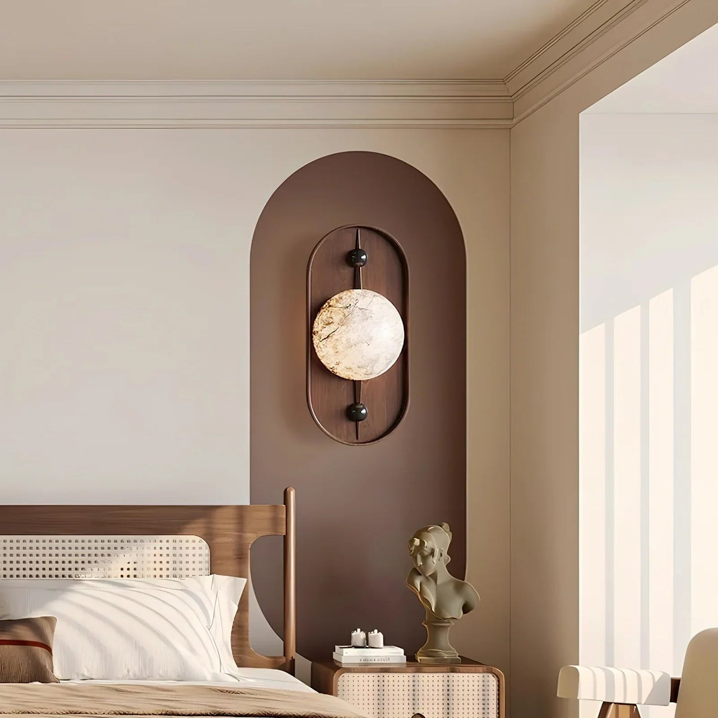 Driftwood Collection | Alabaster Wall Lamp with Unique Patterns | Elegant Wall Lighting for Bedrooms and Dining Rooms 5