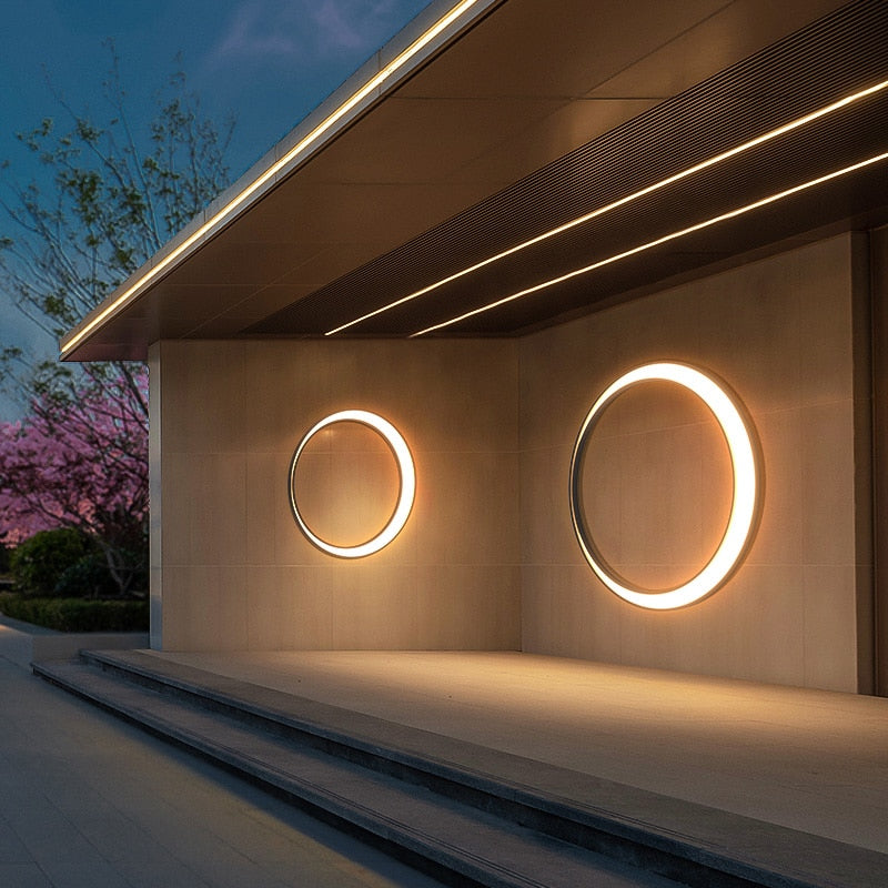 Eclipse | Outdoor Wall Light with IP65 Waterproof Rating | Warm LED Illumination for Garden and Patio 2